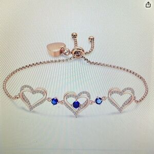 Blue Stone- Heart Creamation Bracelet for ashes